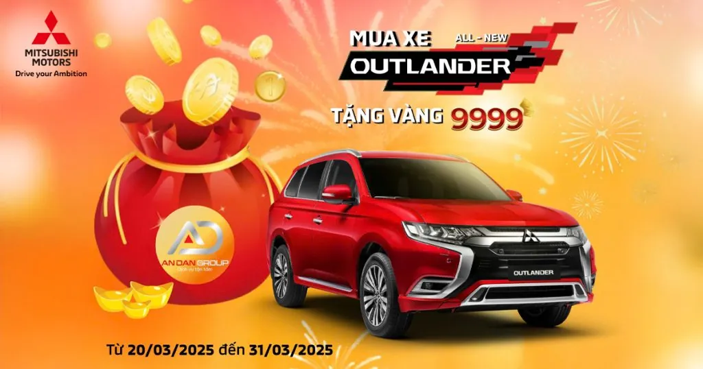 Mitsubishi Hưng Yên tặng vàng cho khách hàng mua xe Outlander 2 outlader t3.2025